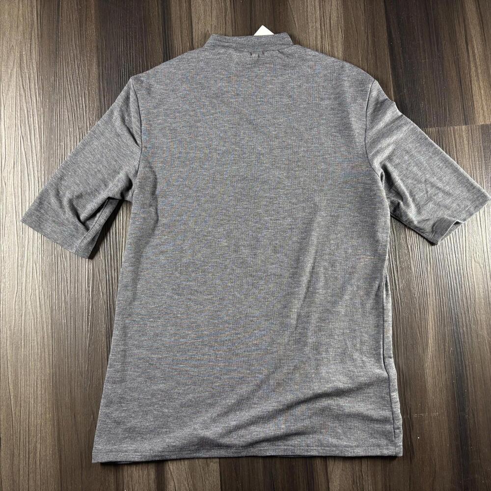 MNG Solid Gray Basic Top Women's Size Large High … - image 6